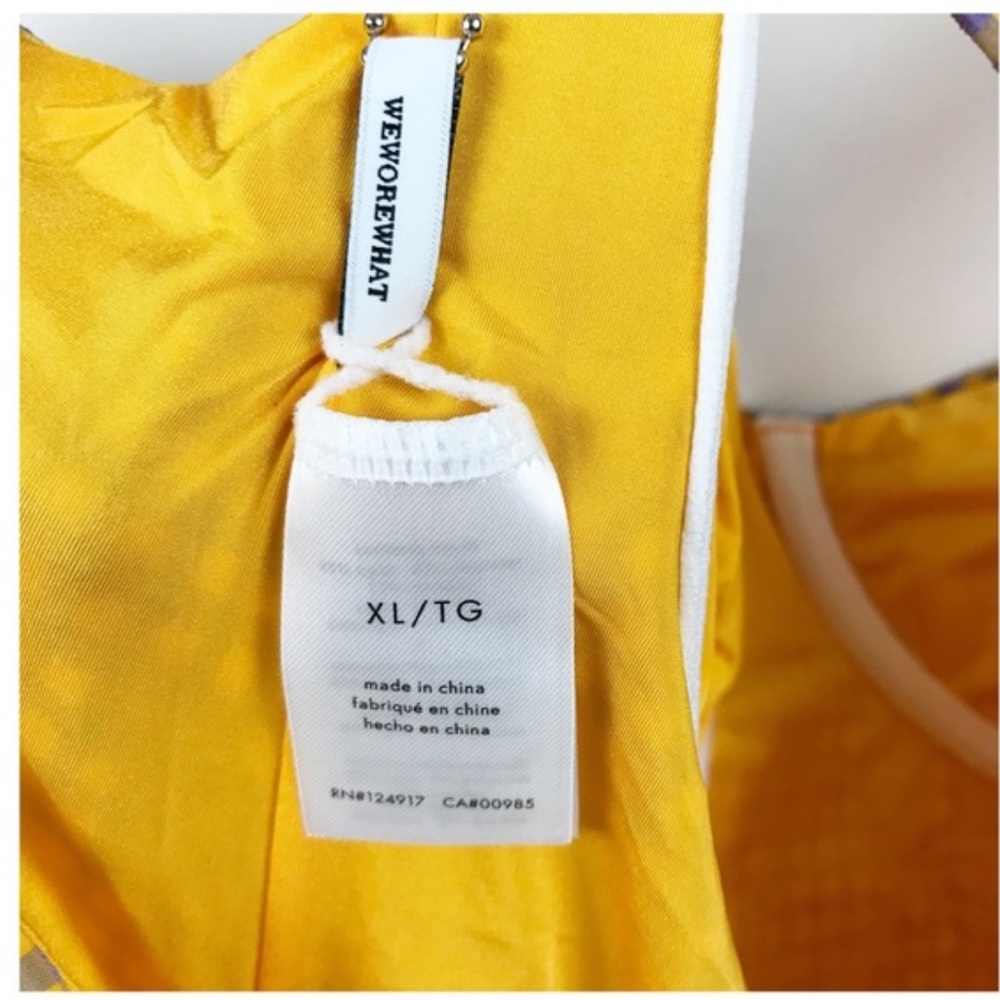 WeWoreWhat Gingham One Piece in Yellow and White - Picture 11 of 11